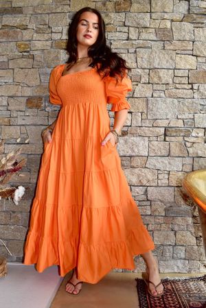 Paloma Darling Dress Orange?